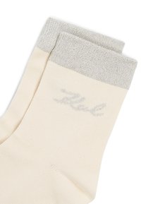 KARL LAGERFELD SIGNATURE LUREX - Calze - pristine black