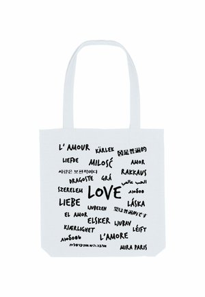 UNIVERSAL LOVE PRINT - Shopping bag - white