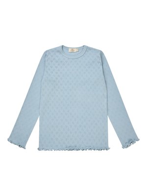 Copenhagen Colors POINTELLE HEART TEE - Maglietta a manica lunga - dusty blue