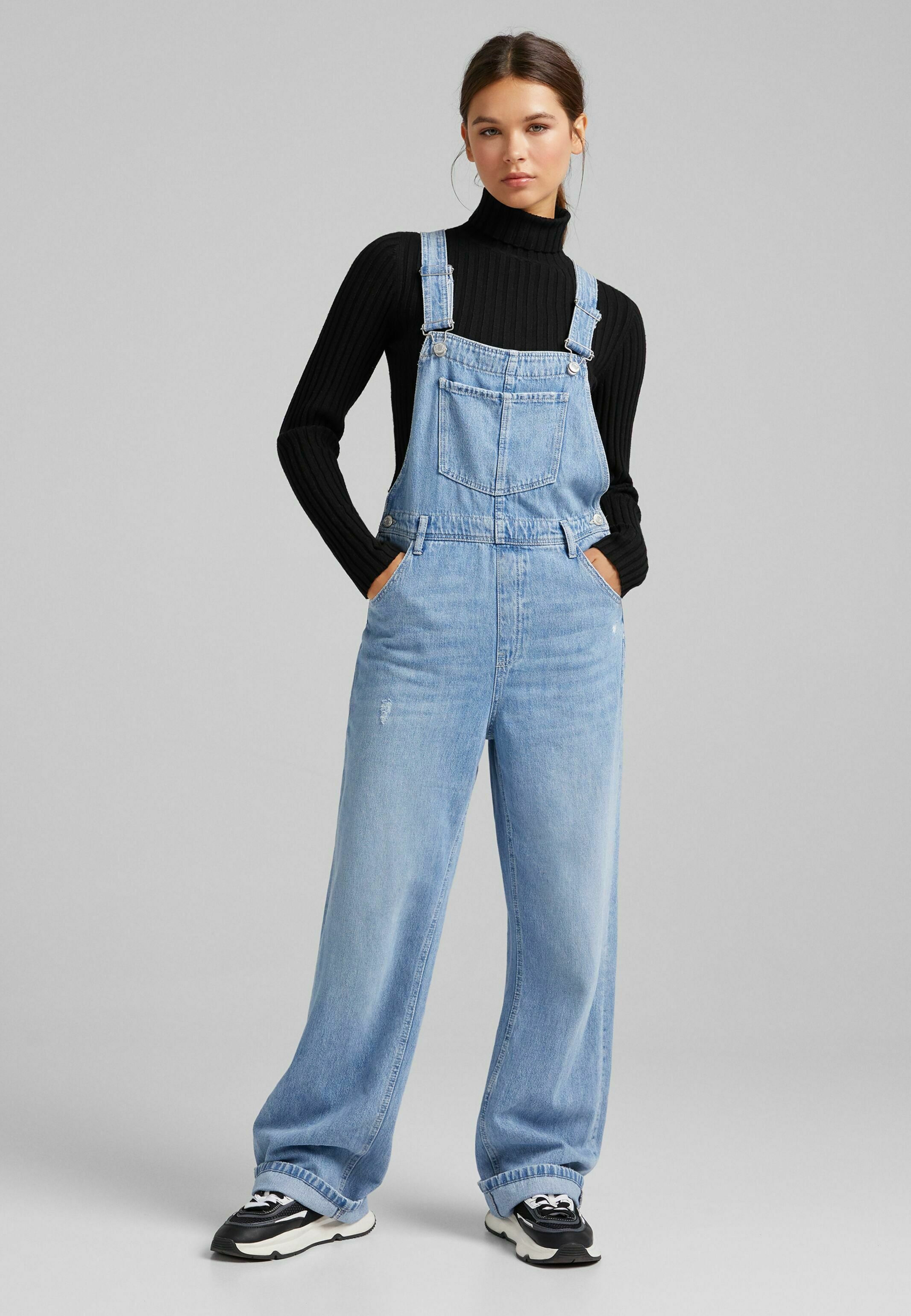 Acquisto \u003esalopette gonna jeans bershka Grande vendita - OFF 60%