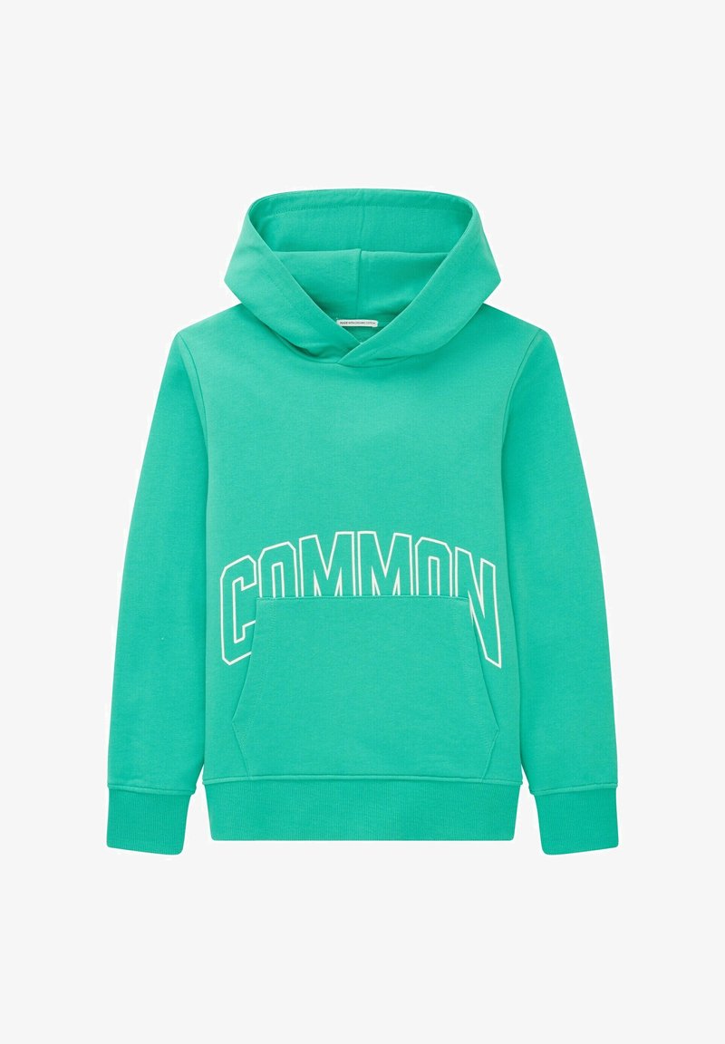 TOM TAILOR MIT TEXTPRINT - Sweat à capuche - holly green