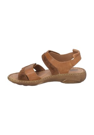 Josef Seibel Sandali Debra 62 Donna In Pelle Rubino-Multi - Comodi Con Chiusura In Velcro E Suola In PU - Artigianali E Leggeri - 2