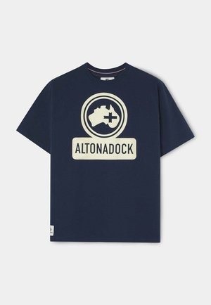 ALTONADOCK, CAMISETA BRAND NAVY - Camiseta estampada - azul