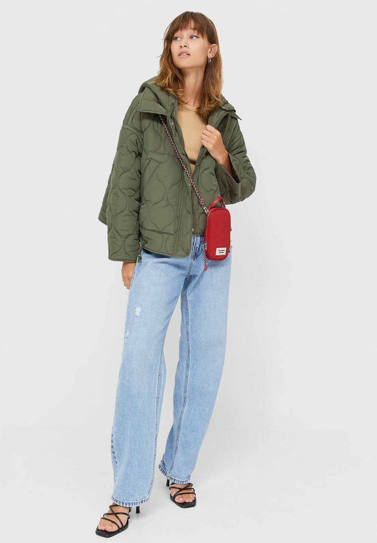 Stradivarius MIT KAPUZE - Giacca invernale - khaki/cachi - Zalando.it