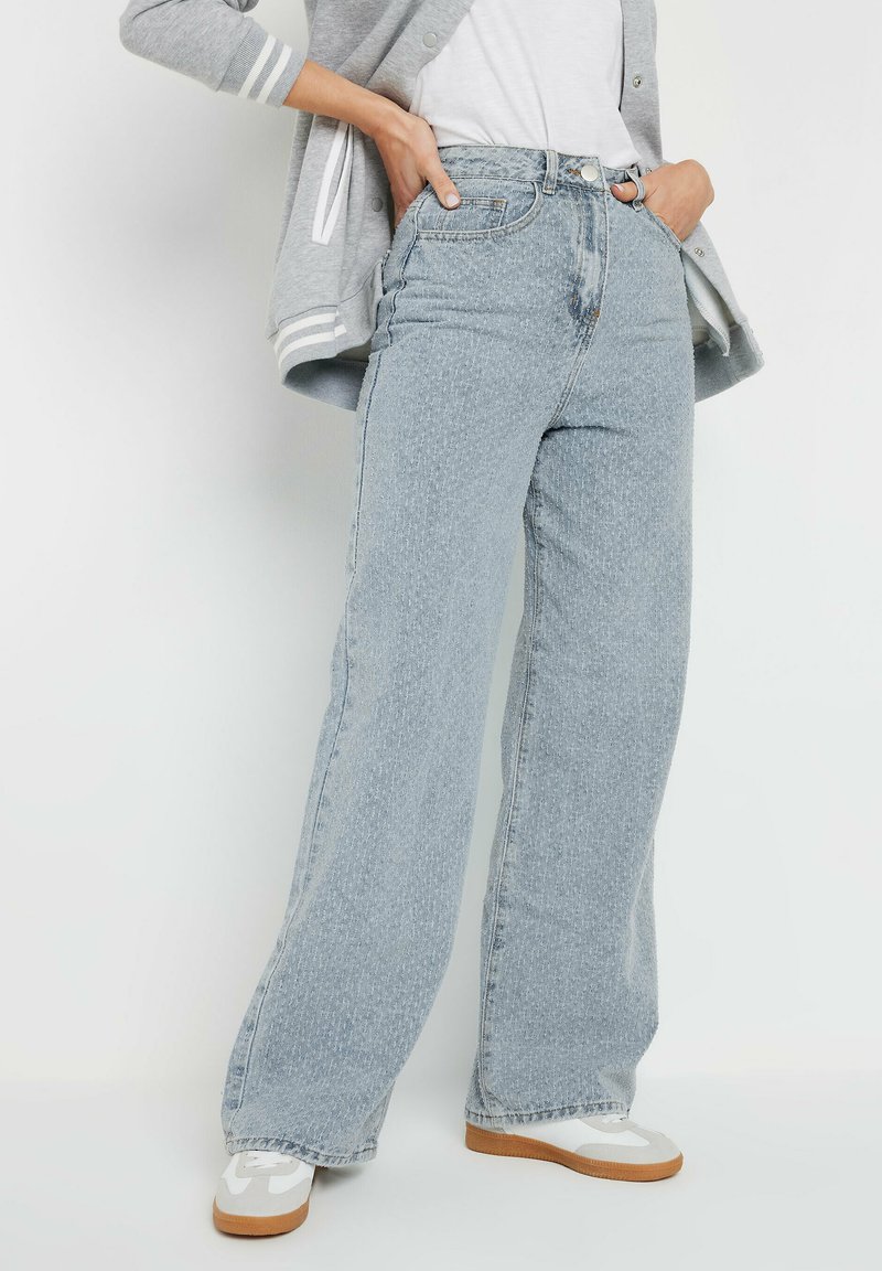 Long Tall Sally - TEXTURED SLOUCH - Flared Jeans - blue, Enlarge