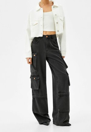 Bershka, Veste en jean - white