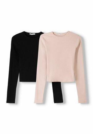 Bershka ROUND NECK - PACK OF 2  - Pitkähihainen paita - multi-coloured