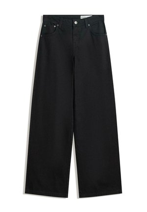 STRAIGHT-LOW-WAIST WITH RHINESTONES  - Jeans Relaxed Fit - black