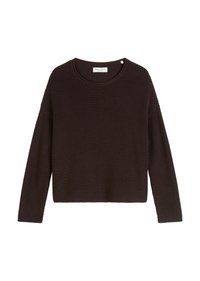 LONGSLEEVE ROUND NECK - Strikkegenser - dark coffee