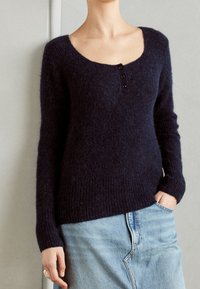 Mos Mosh Stickad tröja - dark blue