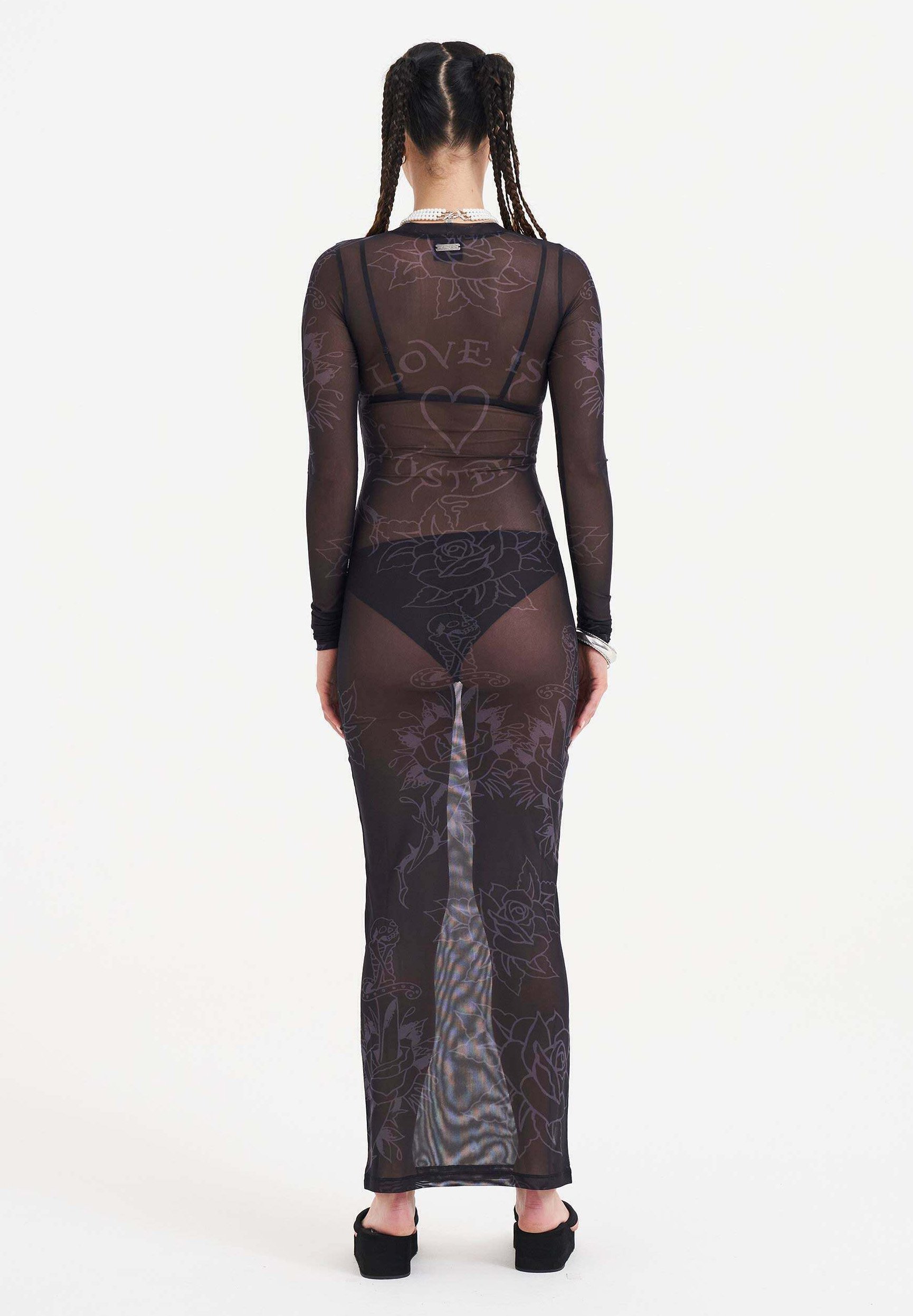 Ed Hardy LOVE IS MYSTERY - Maxi dress - black - Zalando Ed Hardy LOVE IS MYSTERY - Maxi dress - black - Zalando