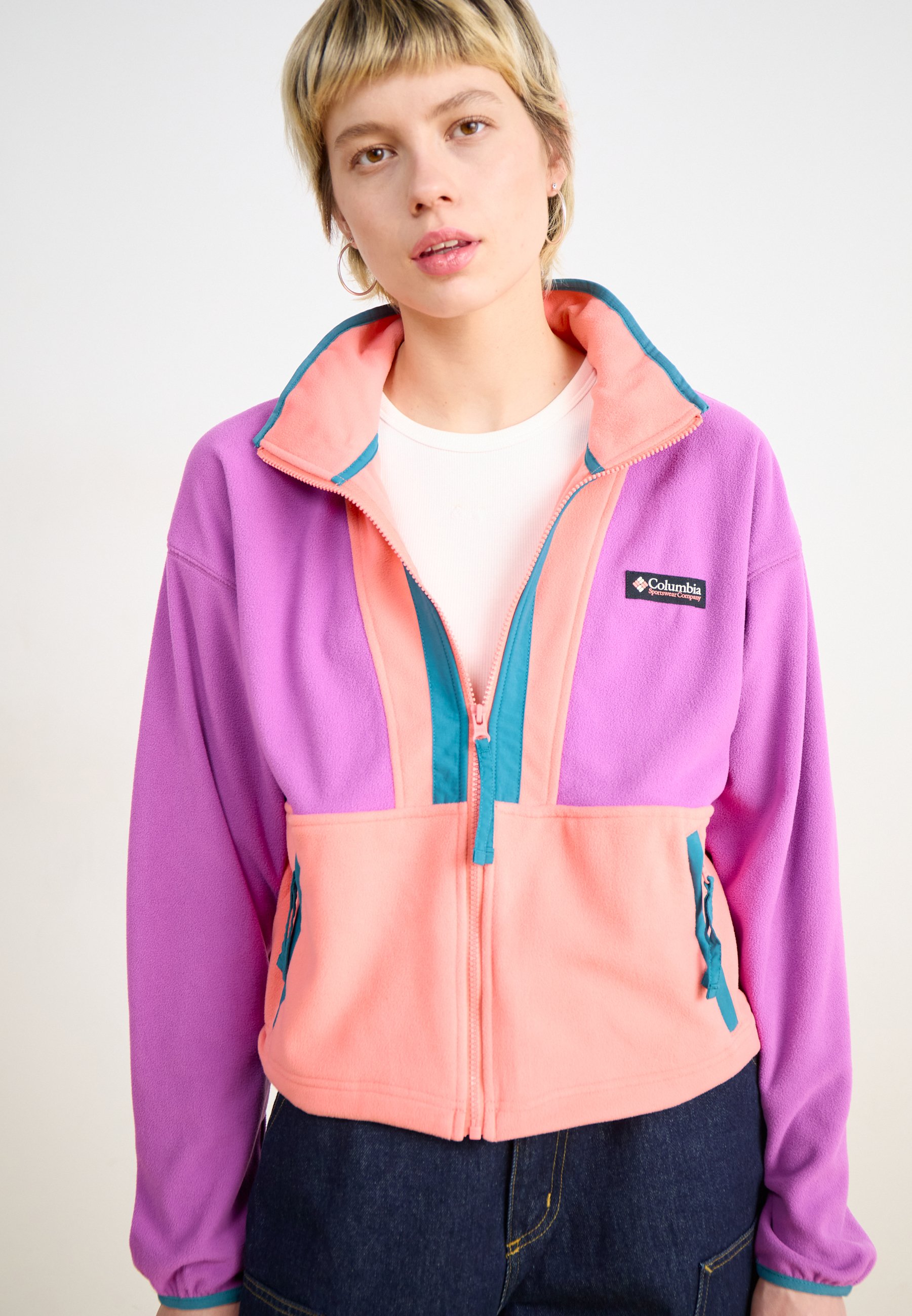 Columbia BACKBOWL FULL ZIP - Fleece jacket - lilac/orange/lilac