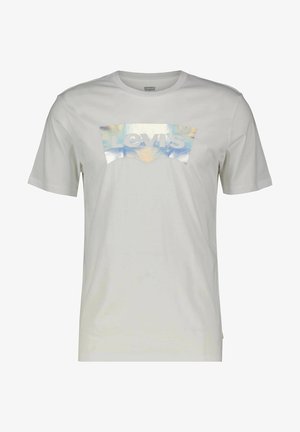 T-shirt med print - weiss