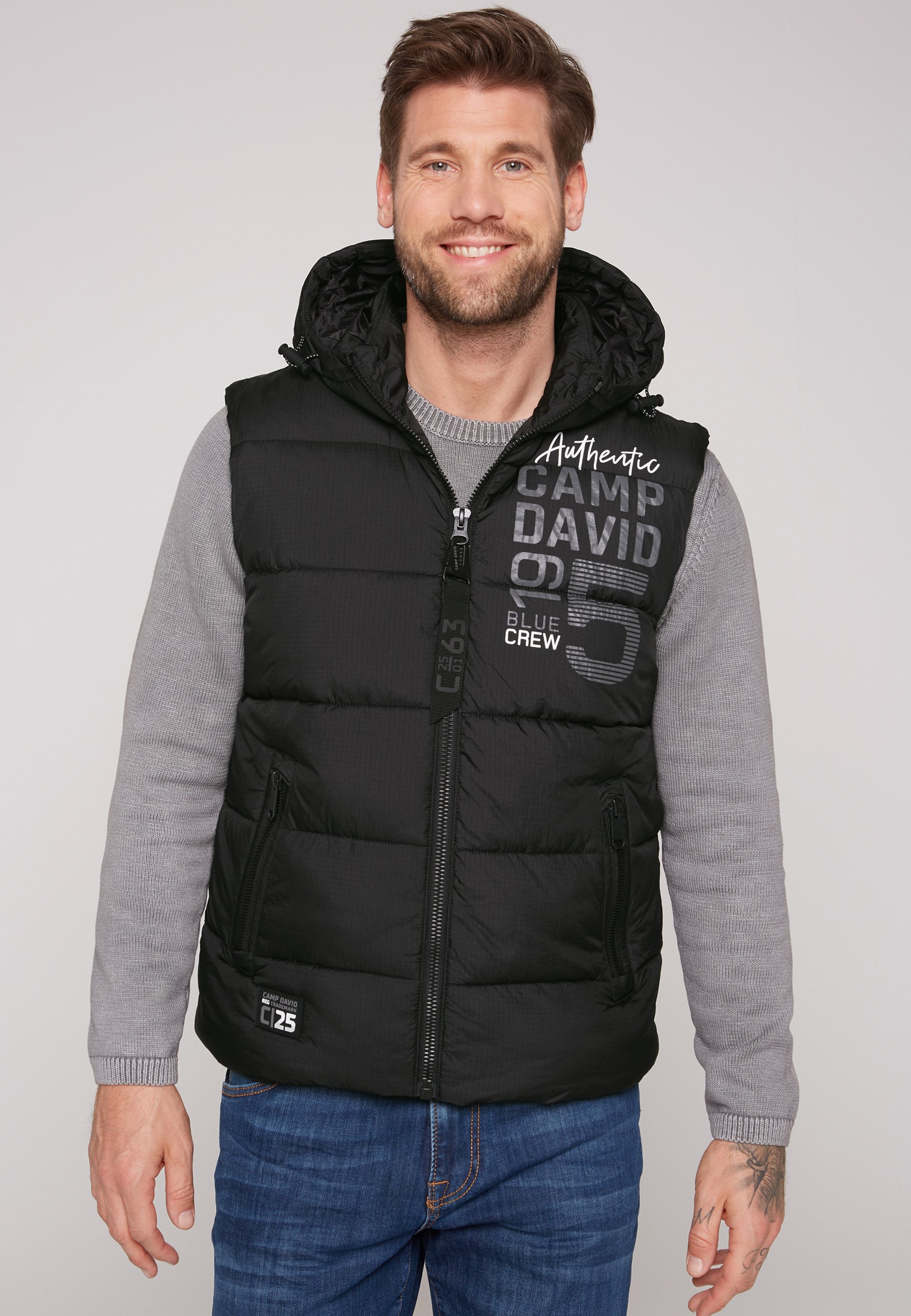 Camp David CAMP DAVID WESTE - Weste - black/schwarz - Zalando
