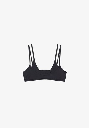PULL&BEAR, DOUBLE - BIKINI TOP - Bikini felső - black