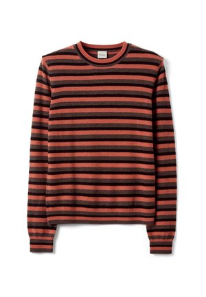 Stefanel, STRIPED CREW-NECK JUMPER. - Jersey de punto - brown red