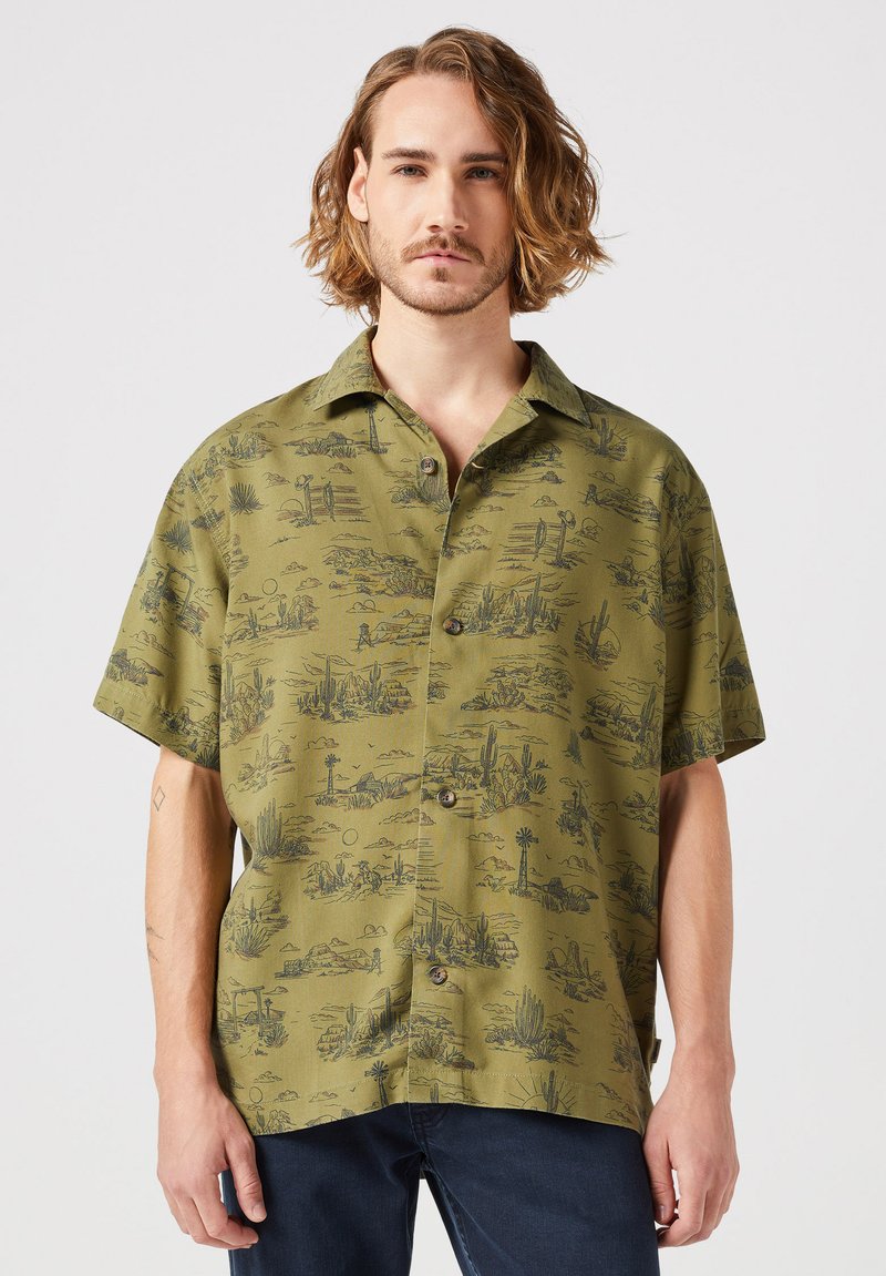 Wrangler RESORT - Camicia - olive scenic