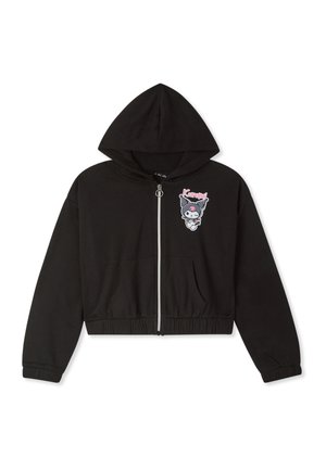Felpa con zip - nero