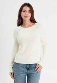 Cache Cache MIT SCHULTERKNÖPFEN - Pullover - ecru