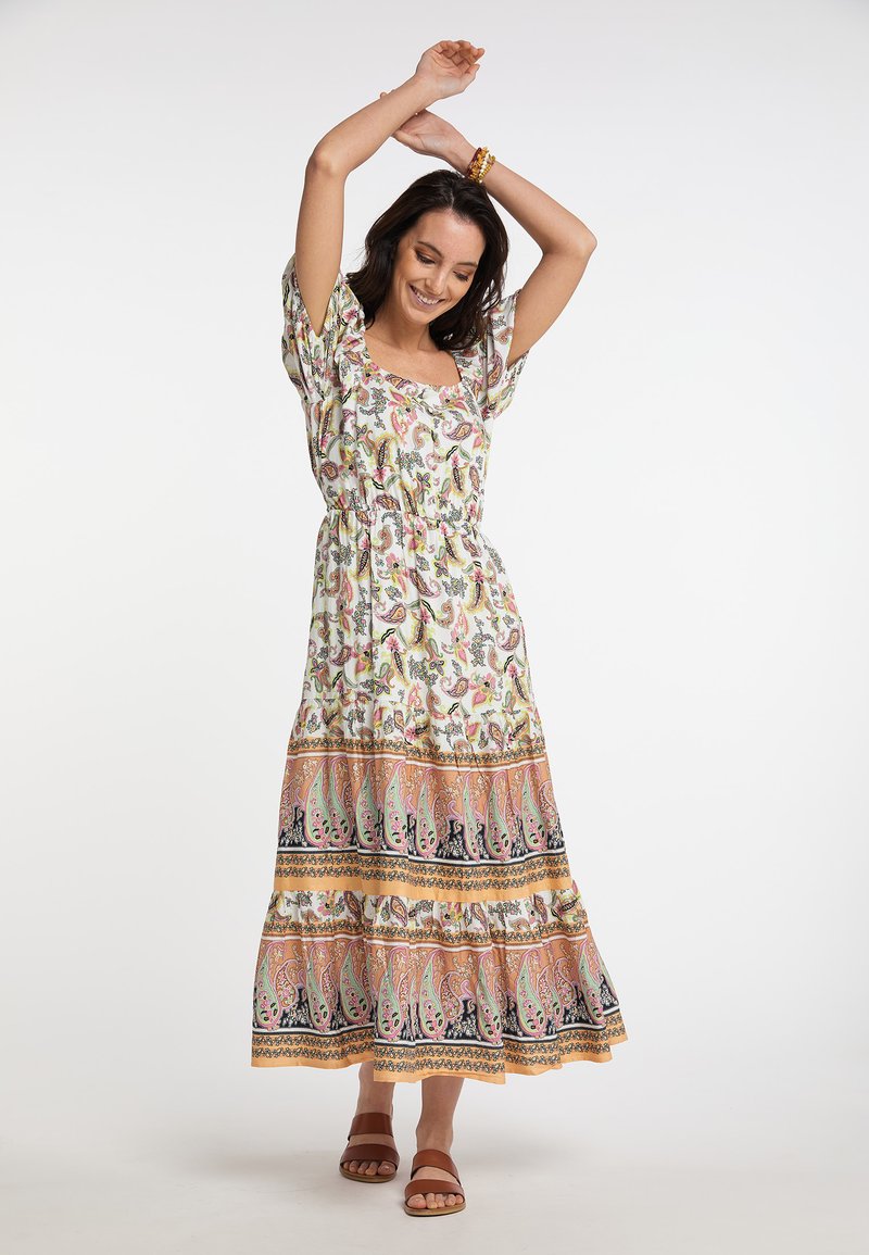 Damen Freizeitkleider | usha Blusenkleid weiss mehrfarbig/mehrfarbig - YQ69196 Damen Freizeitkleider | usha Blusenkleid weiss mehrfarbig/mehrfarbig - YQ69196