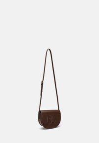 Lauren Ralph Lauren LEATHER MEDIUM WITLEY CROSSBODY - Soma ar siksnu pāri ķermenim - dark mahogany