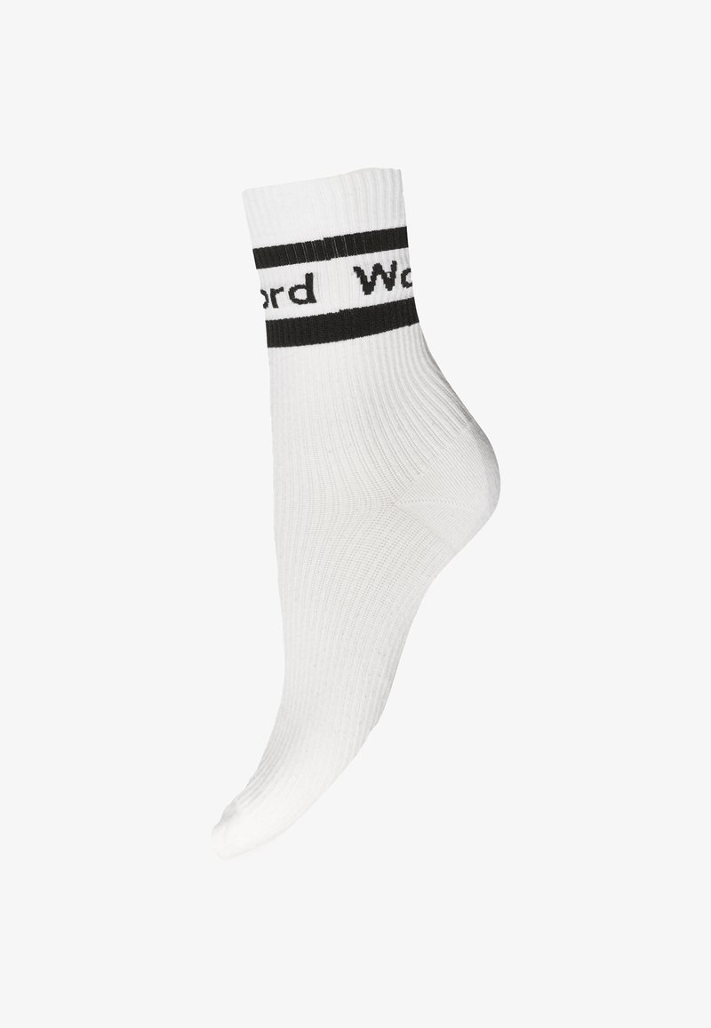 Wolford LOGO - Strumpor - white black