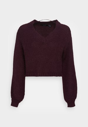 VMMAYBE CROPPED V NECK  - Svetr - winetasting