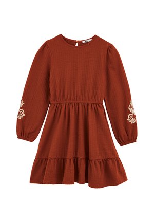 WE Fashion Robe de jour - rust brown