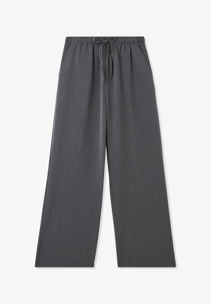 Terranova WIDE LEG CON COULISSE - Pantaloni - grigio scuro melange