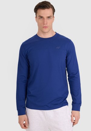 4F 4F LONGSLEEVE REGULAR GŁADKI MĘSKI - Camiseta de manga larga - blue