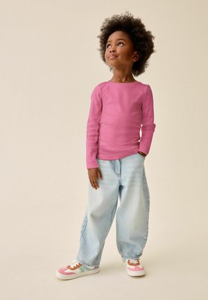 Next, RIBBED LONG SLEEVE TOP STANDARD - Long sleeved top - dark pink
