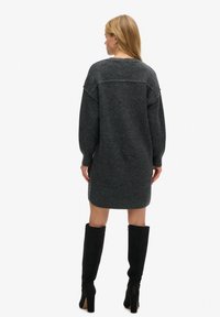Superdry & Co V NECK - Vestido de punto - iron gate grey marl