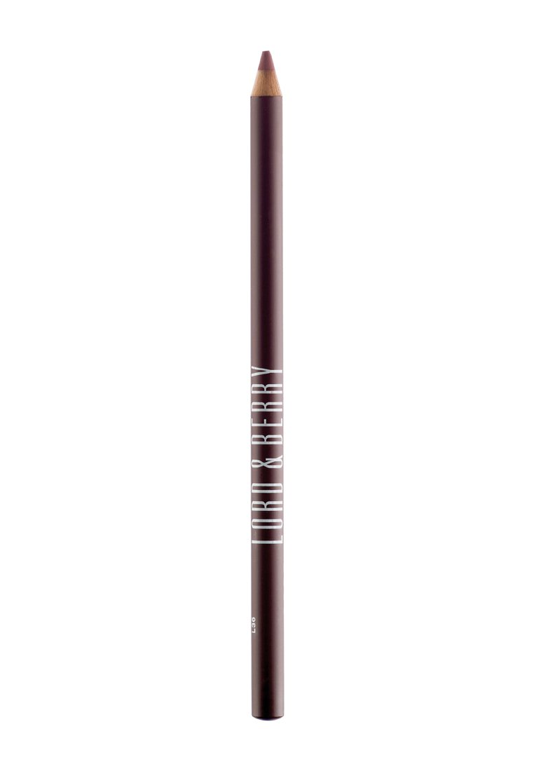Matita per labbra marrone con punta appuntita, con testo bianco che recita "LORD & BERRY" lungo il lato. Finish liscio e opaco.