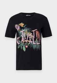 LOGO FLOWER - Apdrukāts T-krekls - black