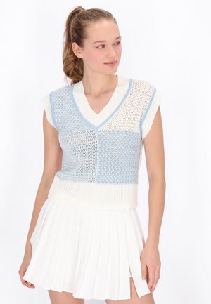 T-shirt con stampa - offwhite light blue