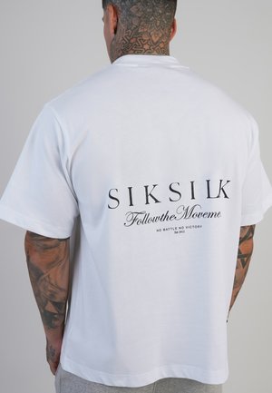 SIKSILK GRAPHIC - Trükipildiga T-särk - white