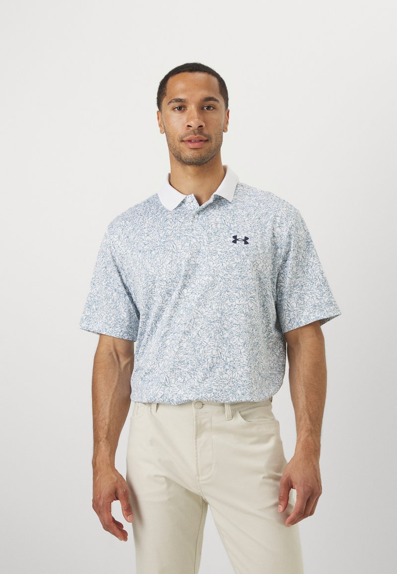 Under Armour MATCHPLAY - Polo majica - white/blue smoke/midnight navy