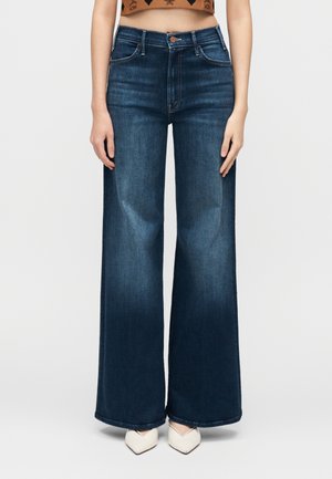 THE HUSTLER ROLLER SNEAK - Široké nohavice - dark blue denim