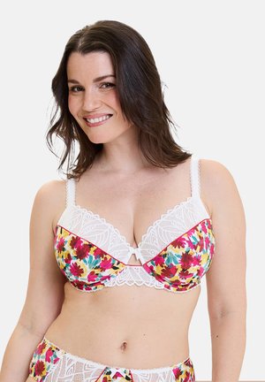 CÉLIA - Sujetador con aros - fleurs rouges jaunes