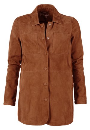 Lederjacke - cognac