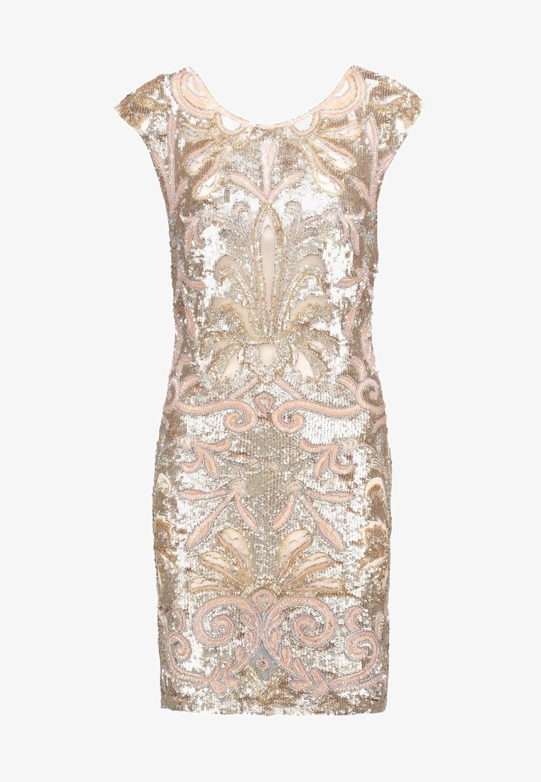Miss Selfridge Cocktail dress / Party dress - gold-coloured - (Pre-owned) - Zalando Miss Selfridge Cocktail dress / Party dress - gold-coloured - (Pre-owned) - Zalando