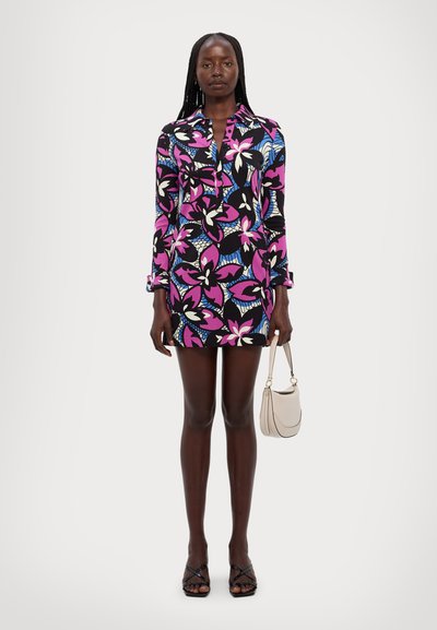 Diane von Furstenberg ALARICA DRESS - Dienas kleita - fishnet floral purple blush