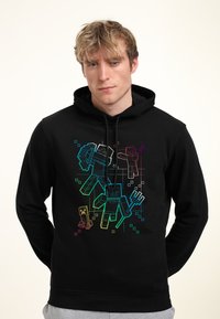 Henry Tiger MINECRAFT GRADIENT LINES - Mikina s kapucí - black