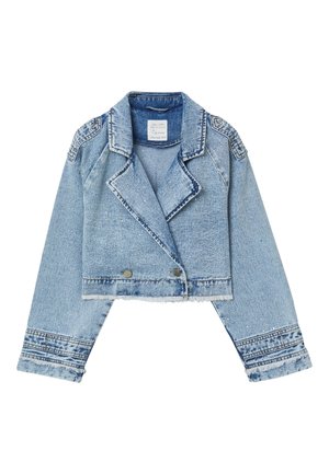 CAPOSPALLA APPLICAZIONI - Veste en jean - blu denim medio chiaro
