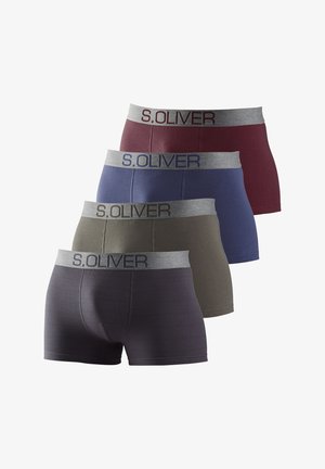 s.Oliver RETRO 4ER PACK BEQUEM - Trunks - bordeaux marine khaki anthrazit