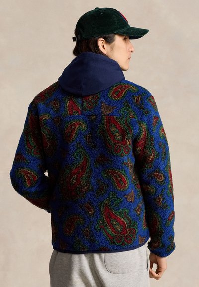 Zijden jacket- gevoerd jasje met fleece- paisley blue green