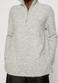 Selected Femme Stickad tröja - mottled light grey