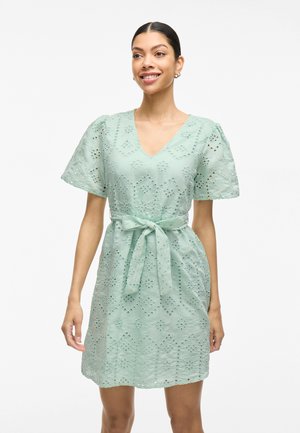 VISIESTA V NECK DRESS - Robe de jour - silt green