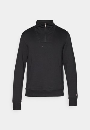 Champion ICONS TONAL HALF ZIP SMALL LOGO - Sweatshirt - black
