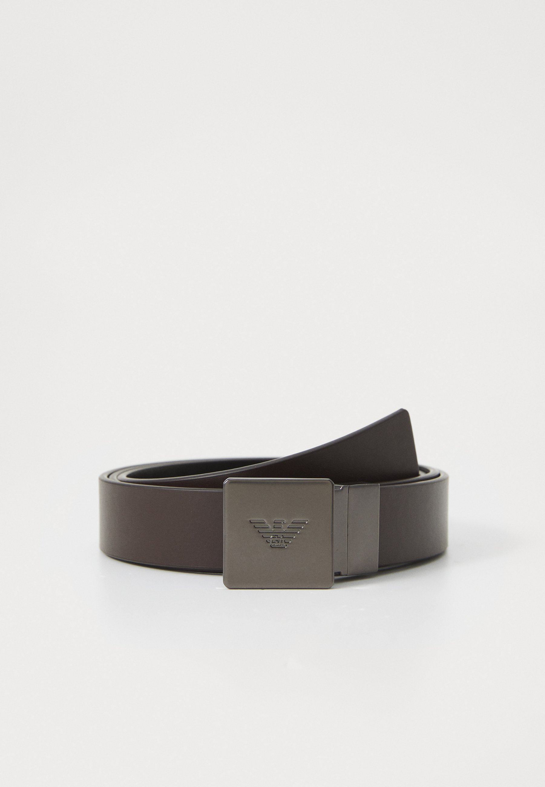 emporio armani logo plate belt